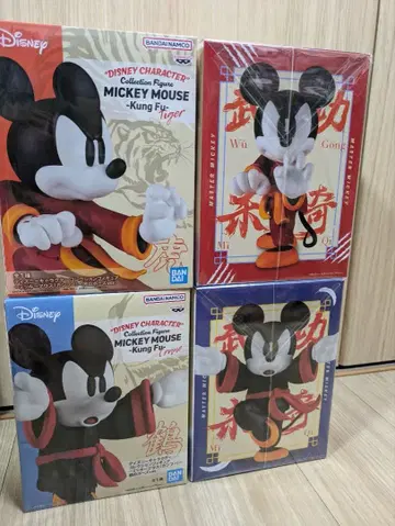[ 새상품 미개봉품 ] 미키마우스 쿵푸 피규어 4개 세트