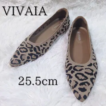 미사용급 VIVAIA 비바이아 스틸레토 레오파드 무늬 플랫슈즈
