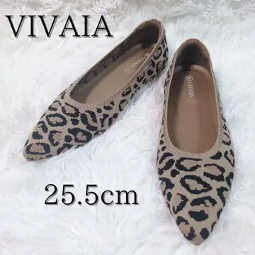 미사용급 VIVAIA 비바이아 스틸레토 레오파드 무늬 플랫슈즈