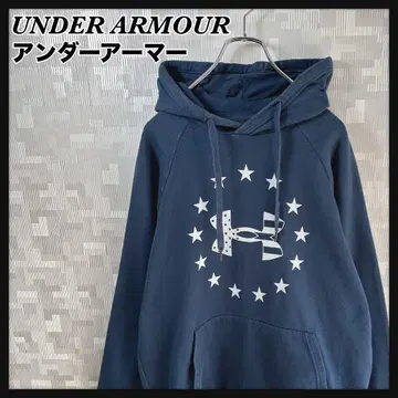 언더아머 후드티 맨투맨 남성용 US 사이즈 M 네이비 구제 의류