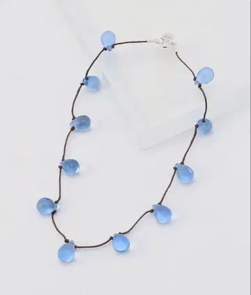 Sisi Joia Noue Necklace 블루 유리 목걸이