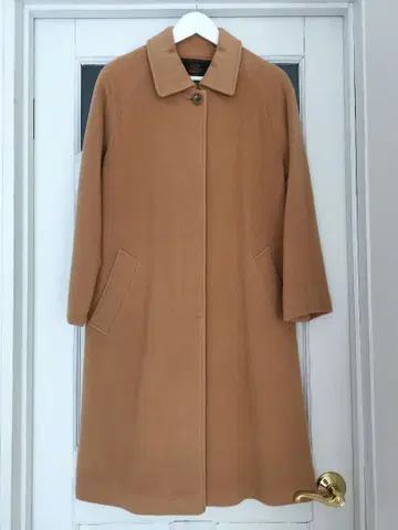 세일 중! 카멜 브라운 롱 코트 캐시미어 혼방 일본제