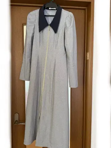 바이컬러 프론트 지퍼 원피스 REDYAZEL