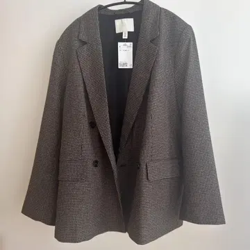 [ H&M 자켓 체크 브라운 ]