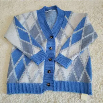 여유로운 소프트 아가일 가디건 GORGE 택 포함 미사용 새상품