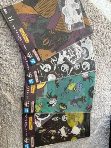 나이트메어 비포 크리스마스 제일복권 클리어 파일 4장 세트