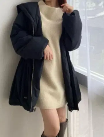 스나이델 레이디 모즈 다운 블랙 다운 자켓