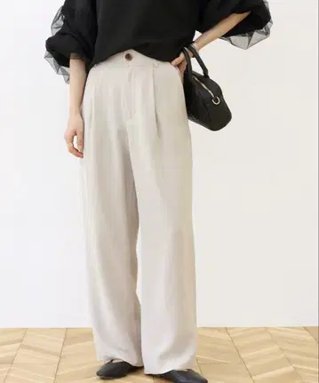 [미사용 새상품] Aletta vita  트윌 턱 와이드 팬츠