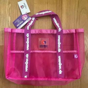 새상품 PLAZA 플라자 하와이안항공 콜라보 굿즈 메쉬 백