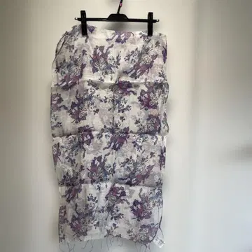 꽃무늬 실크 스톨