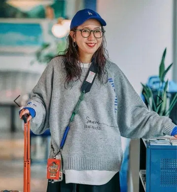 니코앤드 [be with M] 미사요 배색 돌 풀오버 그레이