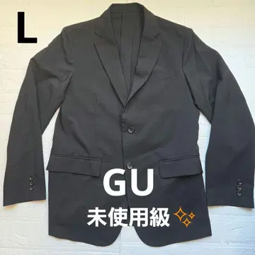 미사용급 GU 워셔블 테일러드 자켓 블랙 L