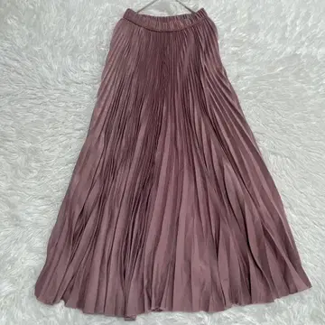 PRIORITY 플리츠 스커트 38 핑크 티 M 새상품급