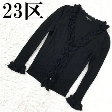 23구 니트 가디건 블랙 38 B9446