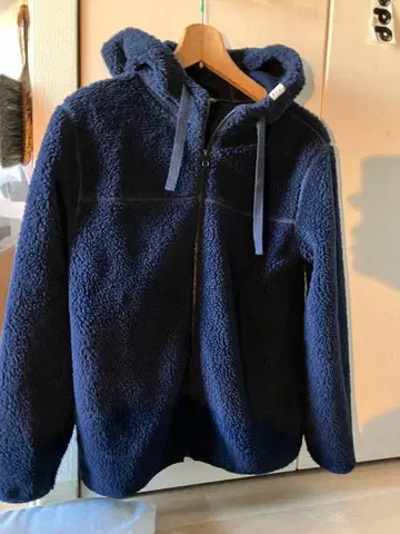 A.P.C. 플리스 후드티 S 네이비 아페세