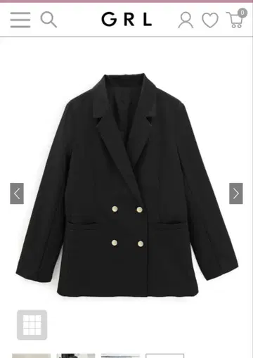 더블 버튼 테일러드 자켓 al275 블랙