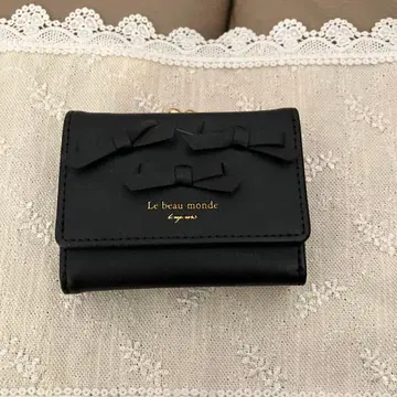 새상품 Le beau monde 블랙 3단 폴더형 지갑