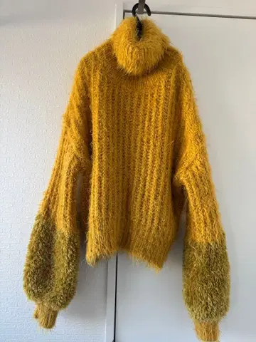 NINE 니트 스웨터 머스타드