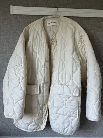 Ray BEAMS 퀼팅 노카라 블루종