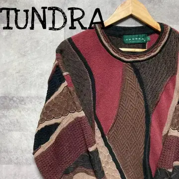 니트 90sTUNDRA 3D 니트 고배색 계절감 스다 마사키 츠운드라