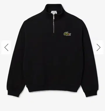 Lacoste 하프 지퍼 맨투맨 블랙 품절 모델