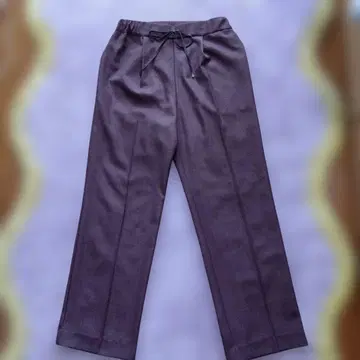 다크 브라운 와이드 팬츠 드로우 스트링