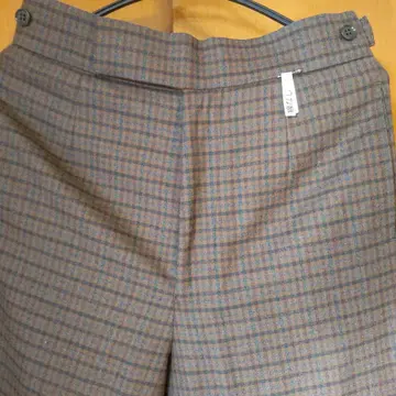 morris&sons 체크 울 팬츠 브라운