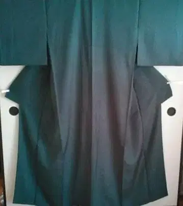 이중 기모노 이로무지 편광색 짙은 녹색 적자색 마스이와야