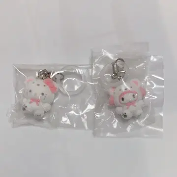 산리오 메지루시 액세서리 포근포근 스노우 마이멜로디 키티 2개 세트