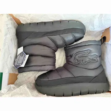 새상품 LACOSTE 충전솜 퀼팅 윈터 스노우 부츠 22.5cm