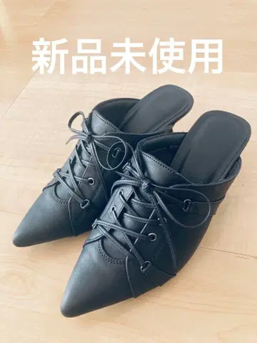 GU 레이스업 뮬 블랙 S 사이즈