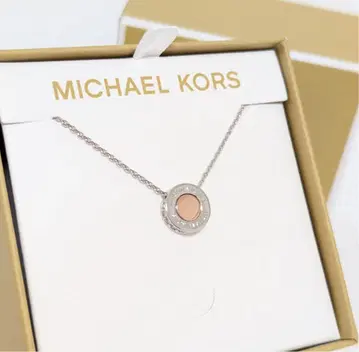 MICHAEL KORS 실버 핑크 목걸이 마이클코어스 새상품