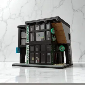 레고 호환 STARCOFFEE 2층 카페 모델