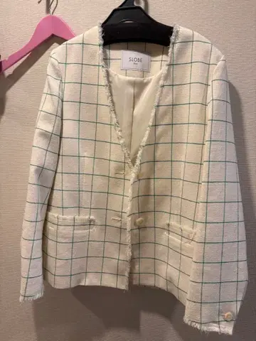 SLOBE 이에나 노카라 체크 자켓