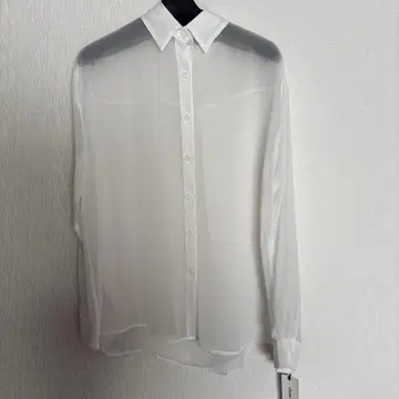 쉬폰 화이트 긴팔 셔츠