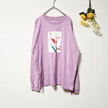 [ DUNNO ] 다노우 롱 프린트 긴팔 티셔츠 (S)