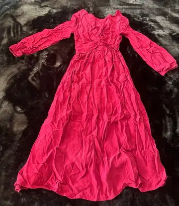 ZARA 원피스 핑크 맥시 드레스 긴팔 S 사이즈