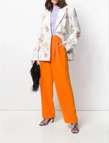 드리스반노튼 [미사용 새상품] 새상품급 오렌지 와이드 레그 슬랙스 36