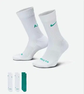 Nike NOCTA 삭스 3세트 화이트/그린