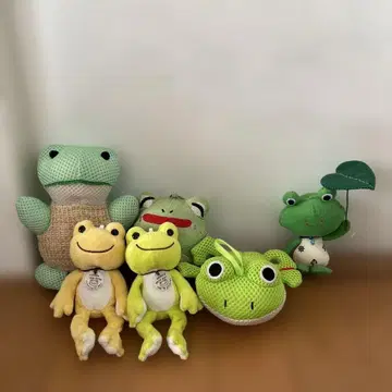 개구리 봉제 인형 세트