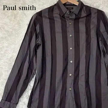 Paul smith 와이드 스트라이프 긴팔 셔츠 퍼플