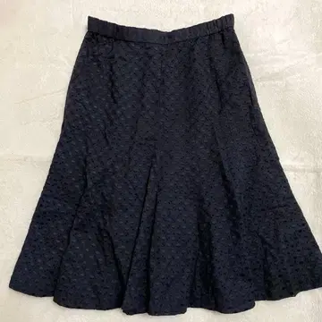 셀비오네 Cervione 코튼 레이스 플레어 스커트 블랙 F