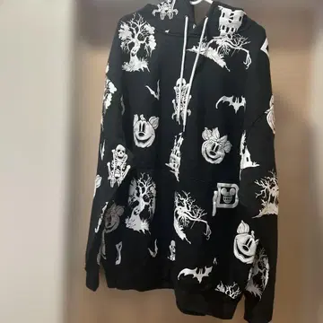 미키 호러 패턴 후드티