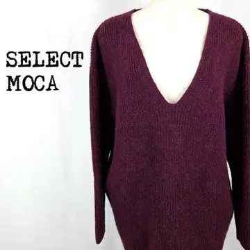 SELECT MOCA 셀렉트 모카 깊은 V넥 니트 스웨터 루즈핏
