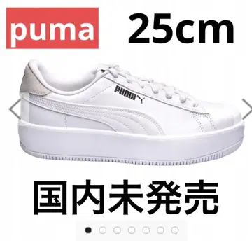 [일본 국내 미출시] Puma 통굽 화이트 스니커즈 SOFTFOAM