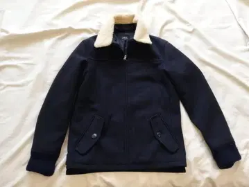 A.P.C. 아페쎄 2WAY 무스탕 울 자켓 S 네이비