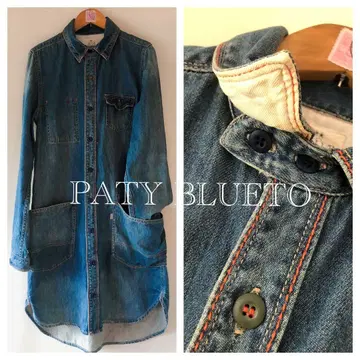 PATY BLUETO 데님 셔츠 자켓