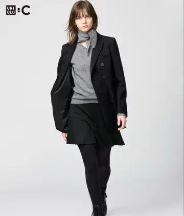 UNIQLO C 플레어 스코트 블랙 M 사이즈