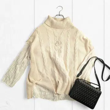 바나나리퍼블릭 니트 베스트 F 터틀넥 케이블 짜임 c2088