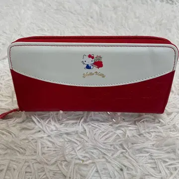 산리오 헬로키티 장지갑 화이트/빨간색